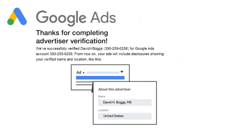 Google Advertiser Verification